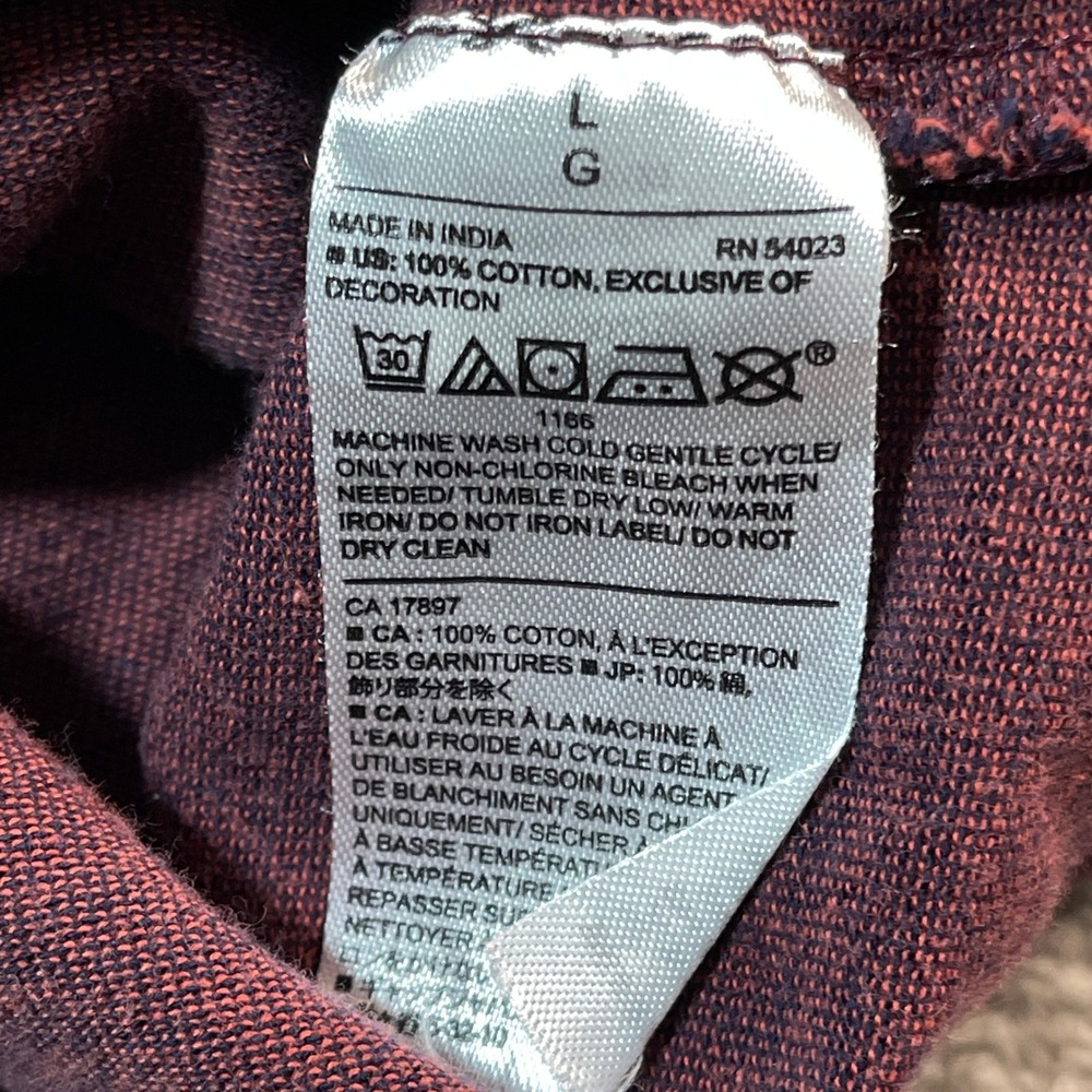 Banana Republic Polo Shirt Men's Large Burgunday‎ Soft Wash Casual Short Sleeve - Picture 6 of 7